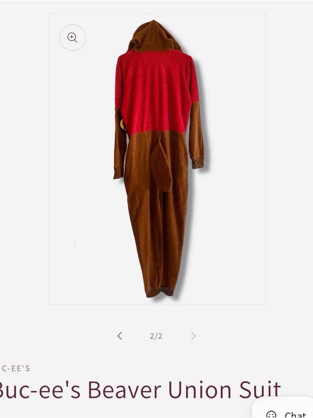 Buc-ee's Red and Brown Beaver Fleece Hoodie - Adult 2XL - Picture 4 of 5